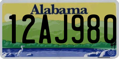 AL license plate 12AJ980