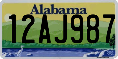 AL license plate 12AJ987