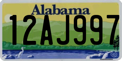 AL license plate 12AJ997