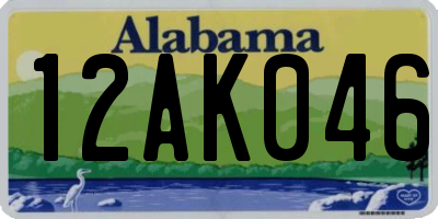 AL license plate 12AK046