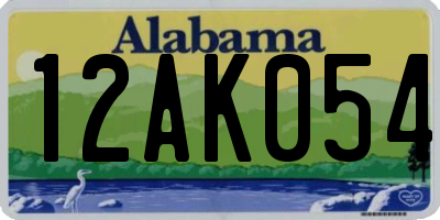 AL license plate 12AK054
