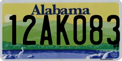 AL license plate 12AK083