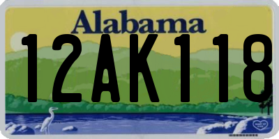 AL license plate 12AK118