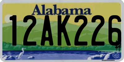 AL license plate 12AK226
