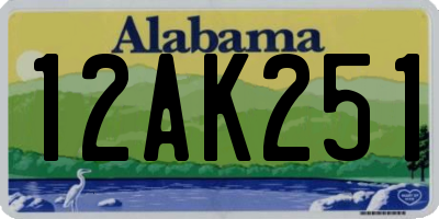 AL license plate 12AK251