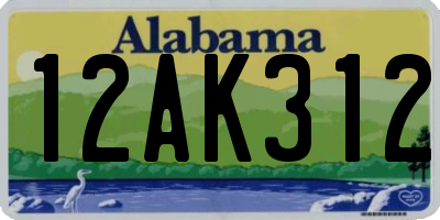 AL license plate 12AK312