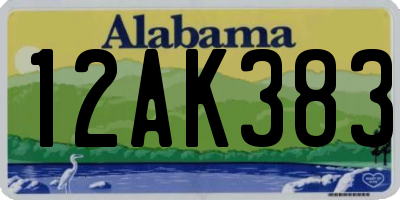 AL license plate 12AK383