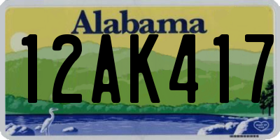 AL license plate 12AK417