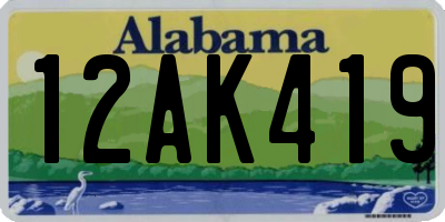 AL license plate 12AK419