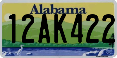 AL license plate 12AK422