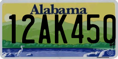 AL license plate 12AK450