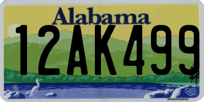 AL license plate 12AK499