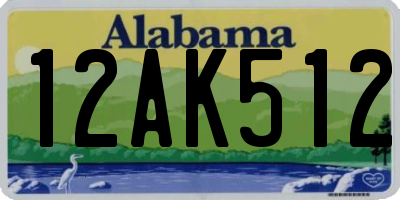 AL license plate 12AK512