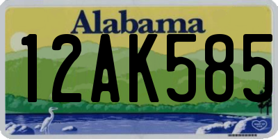 AL license plate 12AK585