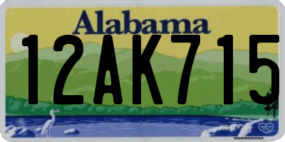 AL license plate 12AK715