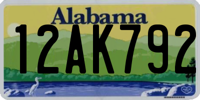 AL license plate 12AK792
