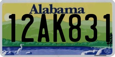 AL license plate 12AK831