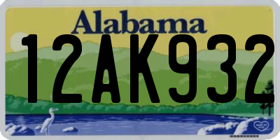 AL license plate 12AK932