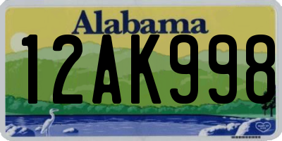 AL license plate 12AK998