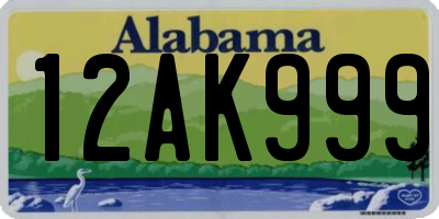 AL license plate 12AK999