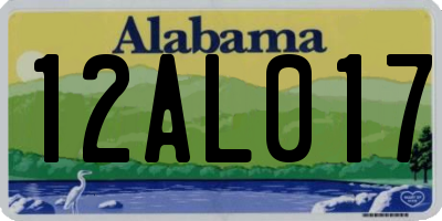 AL license plate 12AL017