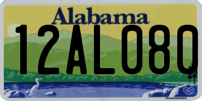 AL license plate 12AL080