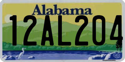 AL license plate 12AL204