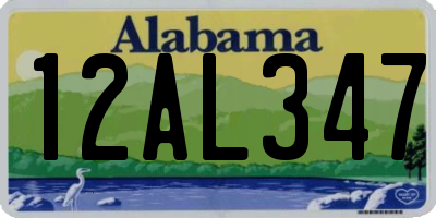 AL license plate 12AL347