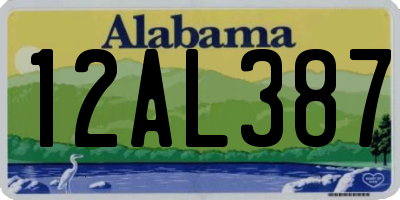 AL license plate 12AL387