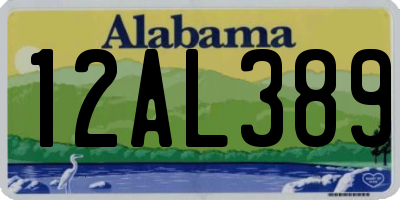 AL license plate 12AL389