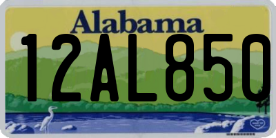 AL license plate 12AL850