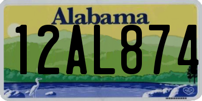 AL license plate 12AL874