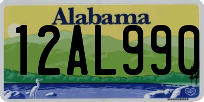 AL license plate 12AL990