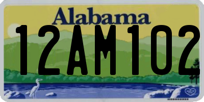 AL license plate 12AM102