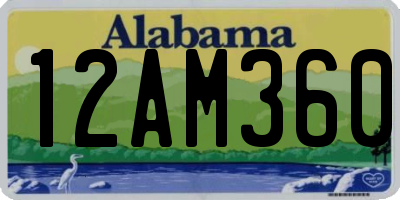 AL license plate 12AM360
