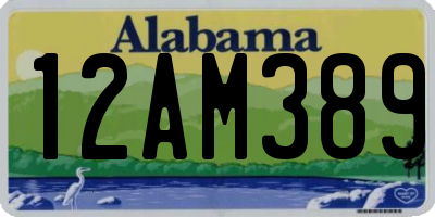 AL license plate 12AM389
