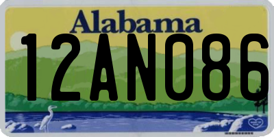 AL license plate 12AN086