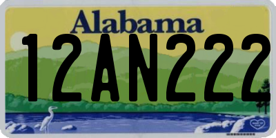 AL license plate 12AN222