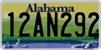 AL license plate 12AN292
