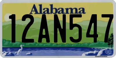 AL license plate 12AN547