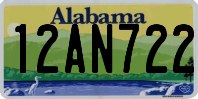 AL license plate 12AN722