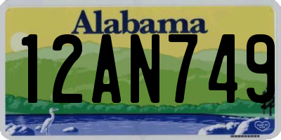 AL license plate 12AN749
