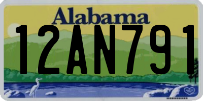 AL license plate 12AN791
