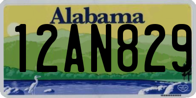 AL license plate 12AN829