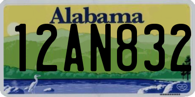 AL license plate 12AN832