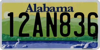 AL license plate 12AN836
