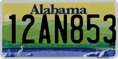 AL license plate 12AN853