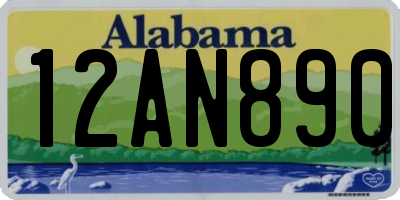 AL license plate 12AN890