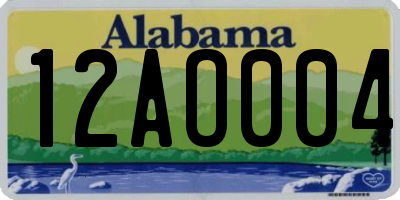 AL license plate 12AO004
