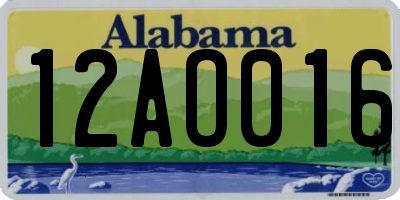 AL license plate 12AO016